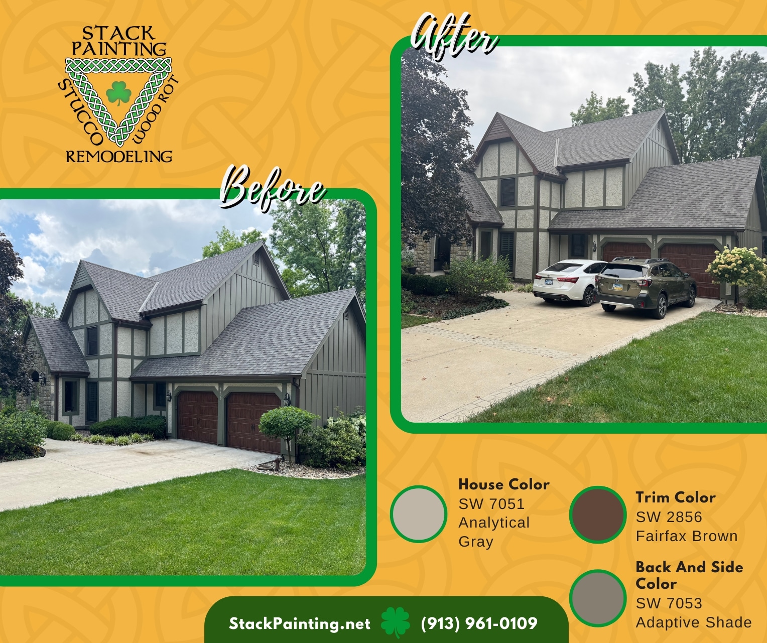 Exterior painting in Lenexa, KS by Stack Painting — project for Beth H.