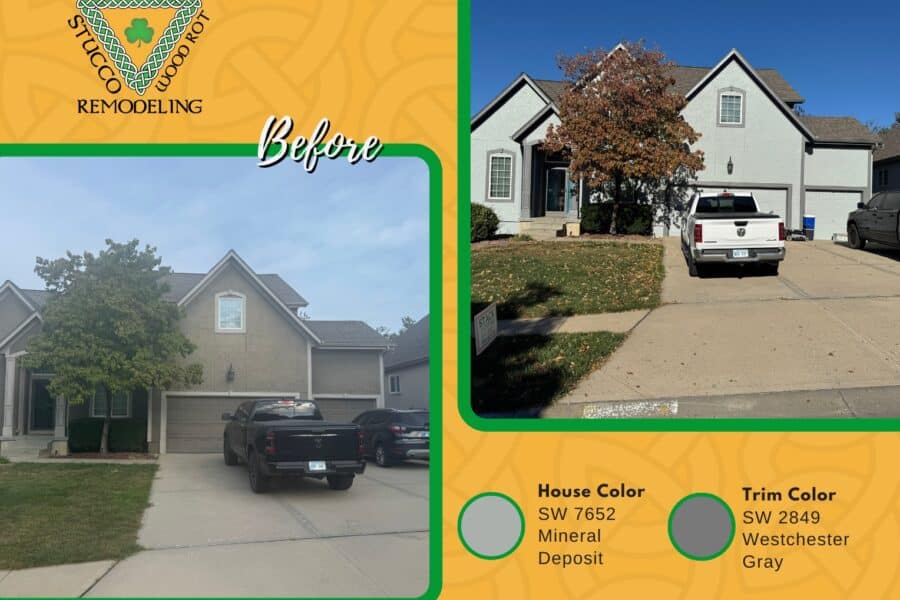 Exterior painting in Lenexa, KS by Stack Painting — project for Brian Y.