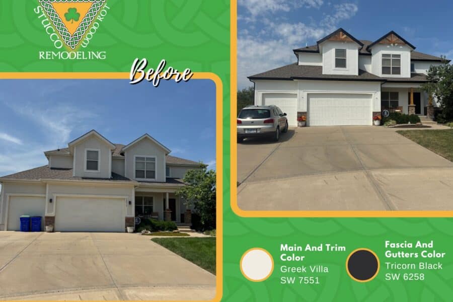 Exterior painting in Lenexa, KS by Stack Painting — project for Holly B.