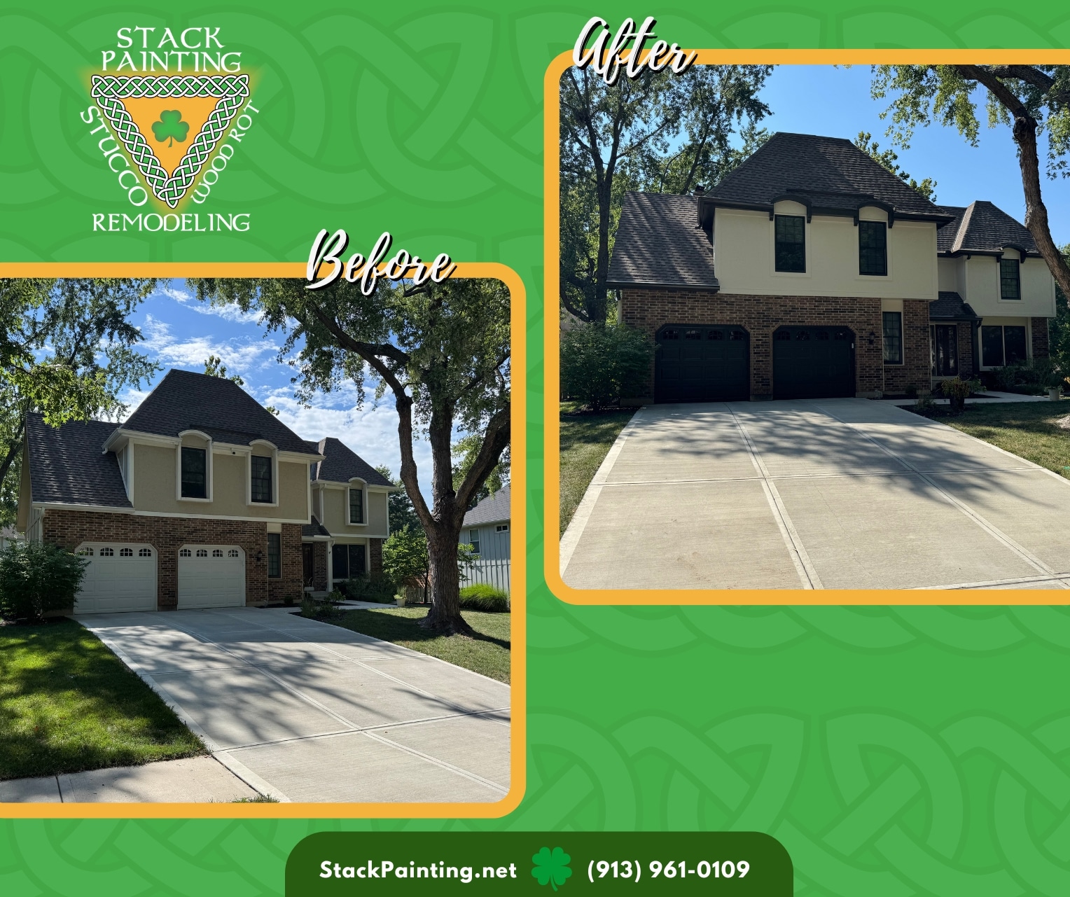 Exterior painting in Overland Park, KS by Stack Painting — project for Jeff S.