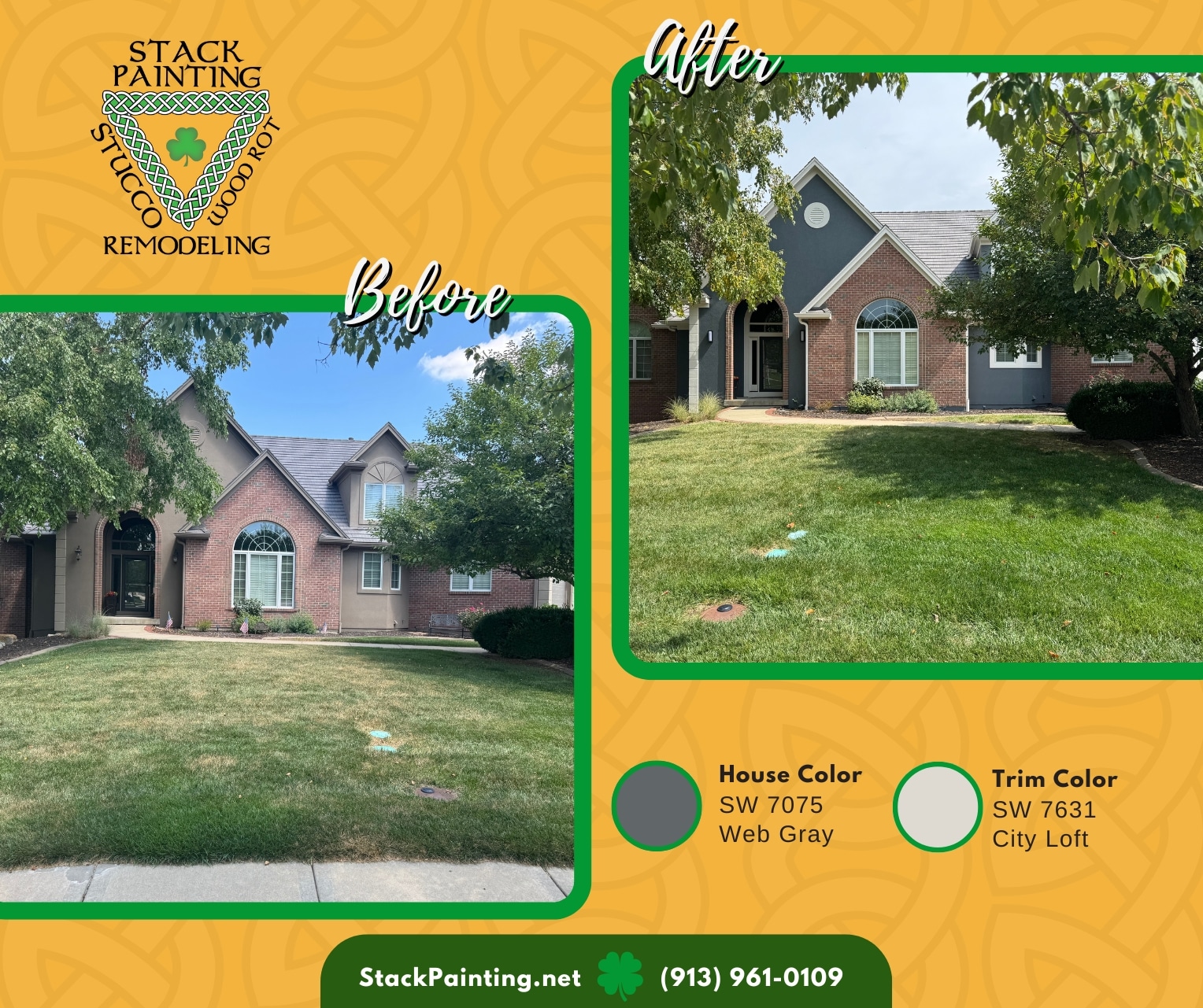 Exterior painting in Overland Park, KS by Stack Painting — project for Jolene S.