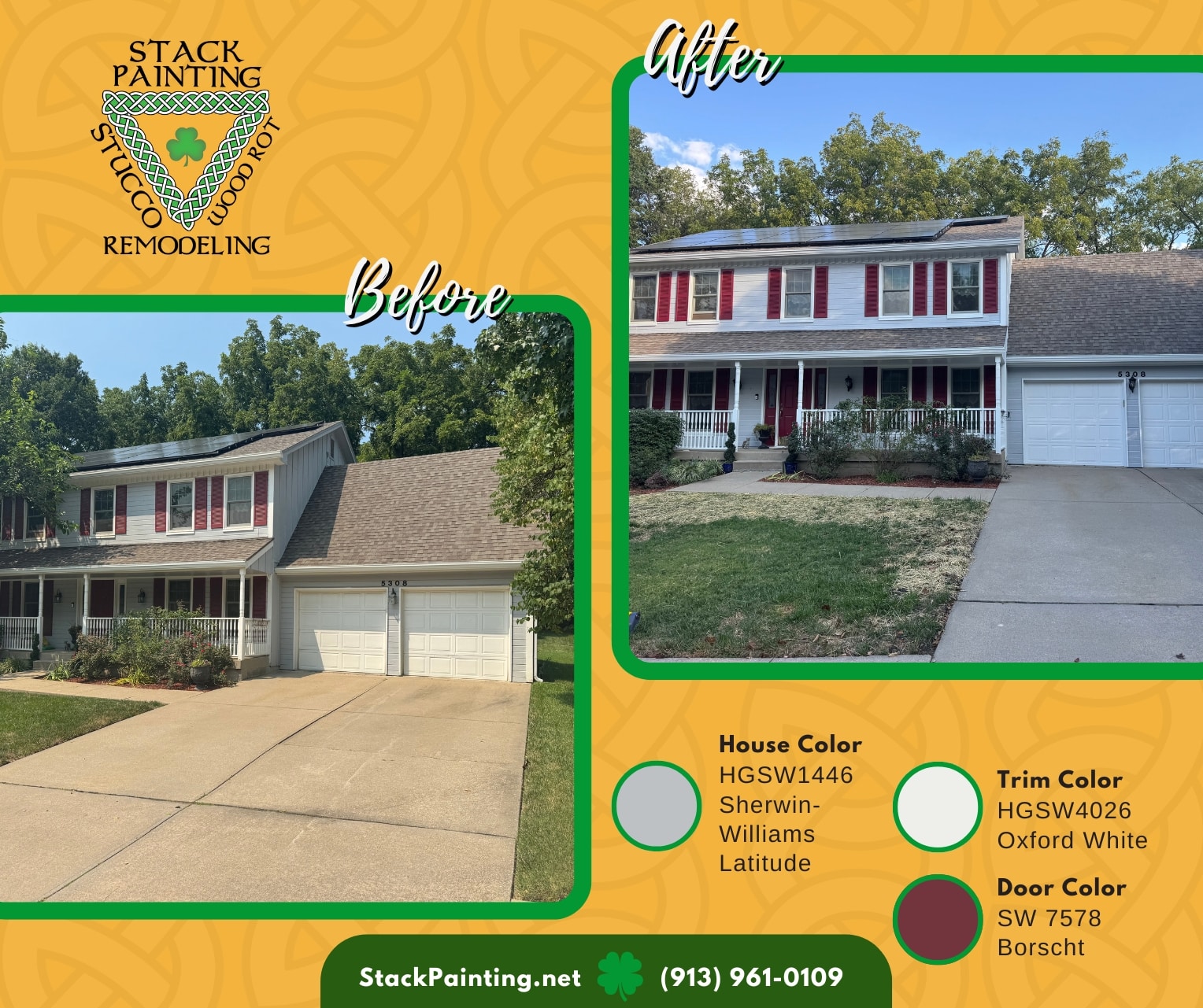 Exterior painting in Kansas City, MO by Stack Painting — project for Kathleen K.