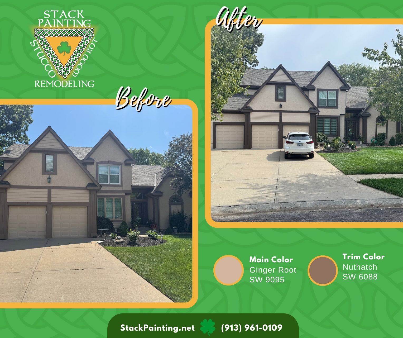 Exterior painting in Overland Park, KS by Stack Painting — project for Tim S.